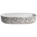 INFINITY OVAL keramické umyvadlo na desku, 60x40cm, terrazzo