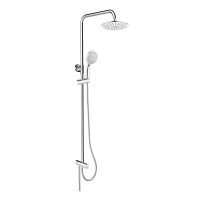 Mereo, Sprchový set s tyčí, bílá hlavová sprcha a třípolohová ruční sprcha CB95001SW1