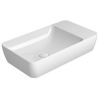 MODO keramické umyvadlo na desku 60x35cm, bez otvoru, bílá ExtraGlaze