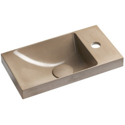 AGOS betonové umývátko 40x22cm, levé/pravé, písková pololesk