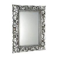SCULE zrcadlo v rámu, 70x100cm, stříbrná