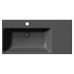 NUBES keramické umyvadlo 100x50cm, s odkládací plochou vpravo, černá mat