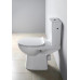 HANDICAP WC kombi zvýšený sedák, Rimless, zadní odpad, bílá