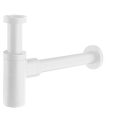 Umyvadlový sifon 5/4", odpad 32 mm, kulatý, bílá mat