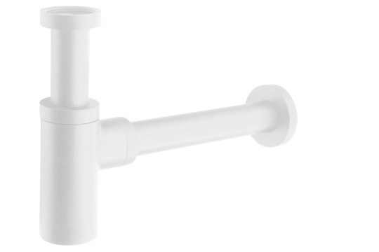Umyvadlový sifon 5/4", odpad 32 mm, kulatý, bílá mat