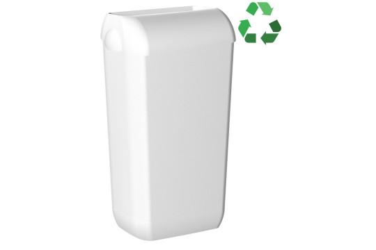 ECOLORED odpadkový koš nástěnný s víkem 23l, ABS, Soft Touch, bílá