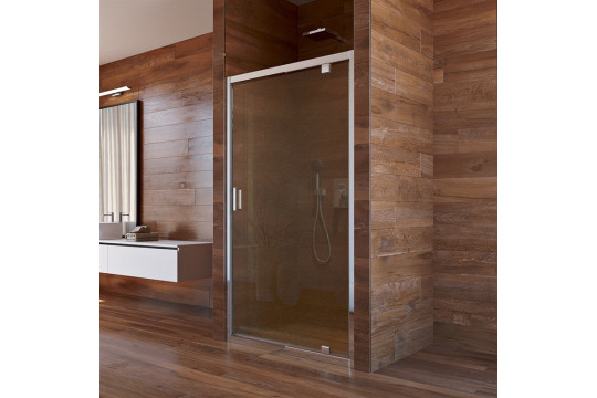 Mereo, Sprchové dveře, Lima, pivotové, 100x190 cm, chrom ALU, sklo Point 6 mm CK80932K