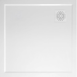 XENA sprchová vanička z litého mramoru, čtverec 90x90cm, bílá