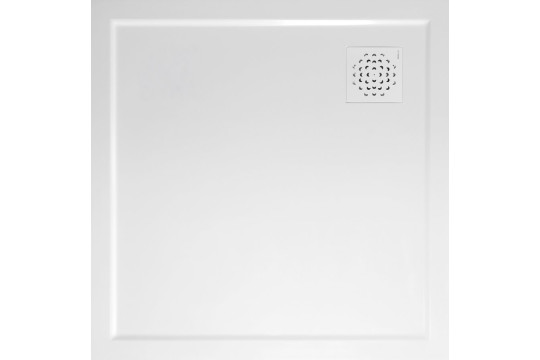 XENA sprchová vanička z litého mramoru, čtverec 90x90cm, bílá