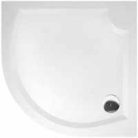LAURA90 sprchová vanička z litého mramoru, čtvrtkruh 90x90x4cm, R500