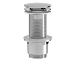 Umyvadlová výpust 5/4“, neuzavíratelná, velká zátka, 10-80mm, ABS/chrom