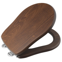 RETRO WC sedátko Soft Close, ořech/chrom