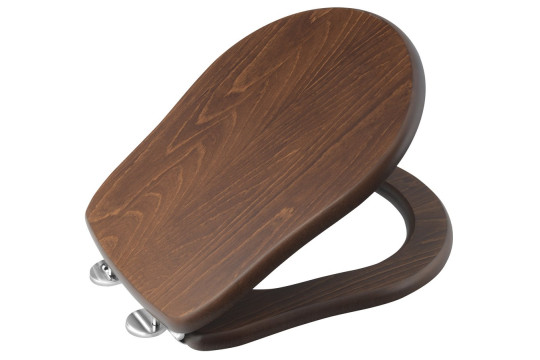 RETRO WC sedátko Soft Close, ořech/chrom