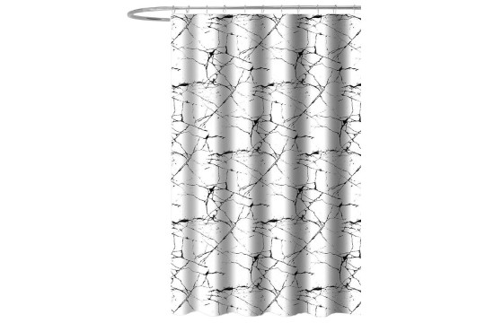 Sprchový závěs 180x180cm, polyester, mramor