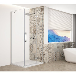 TRINITY CHROME čtvercový sprchový kout 900x900mm, čiré sklo, pravé