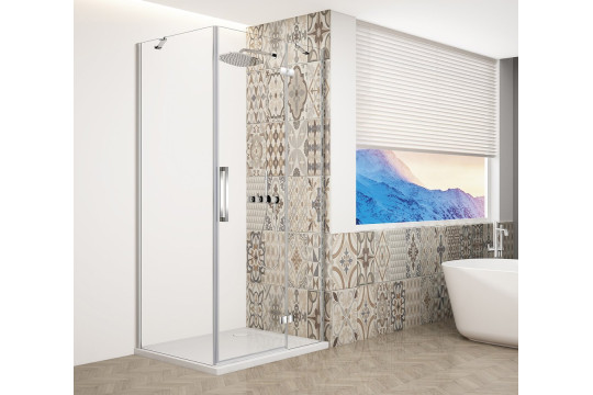 TRINITY CHROME čtvercový sprchový kout 900x900mm, čiré sklo, pravé