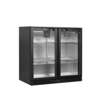 Minibar prosklené křídlové dveře, černá TEFCOLD BA26H