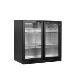 Minibar prosklené křídlové dveře, černá TEFCOLD BA26H