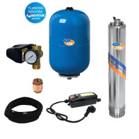 SUB CONTROL 24 - 4“ A-TEC 75/60 M Vodárna s ponorným čerpadlem a ovládacím elektroboxem