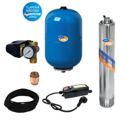 SUB CONTROL 24 - 4“ A-TEC 75/60 M Vodárna s ponorným čerpadlem a ovládacím elektroboxem