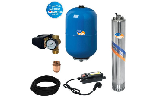 SUB CONTROL 24 - 4“ A-TEC 75/60 M Vodárna s ponorným čerpadlem a ovládacím elektroboxem