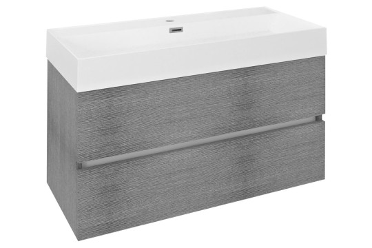 ODETTA umyvadlová skříňka 95x50x43,5cm, dub stříbrný
