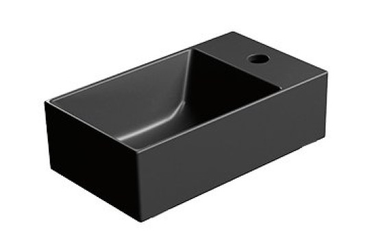 KUBE X keramické umyvadlo 40x23 cm, černá mat