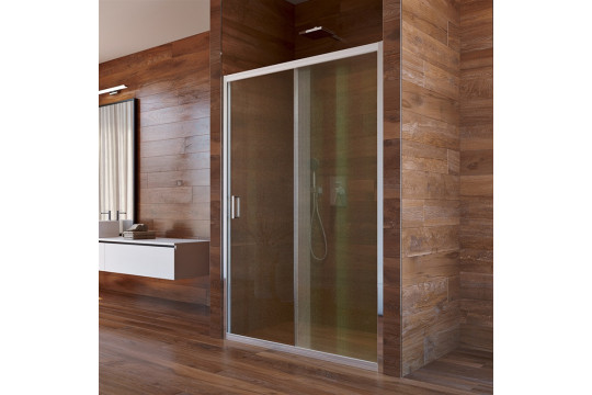 Mereo, Sprchové dveře, Lima, dvoudílné, zasunovací, 120x190 cm, chrom ALU, sklo Point CK80422K