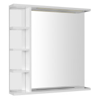 KORIN STRIP zrcadlo s LED osvětlením a policemi 70x70x12cm