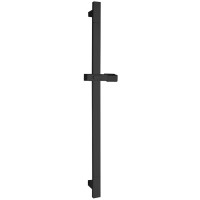 Sprchová tyč, posuvný držák, 680mm, ABS/černá mat