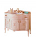 IRIS DEC 110-S skříňka s umyvadlem, š. 110cm, mramor Bianco Carrara, avorio dek