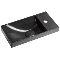 AGOS betonové umývátko 40x22cm, levé/pravé, antracit pololesk AGOS betonové umývátko 40x22cm, levé/pravé, antracit pololesk