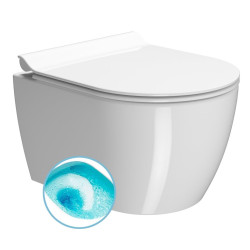 PURA závěsná WC mísa, Swirlflush, 46x36cm, bílá ExtraGlaze