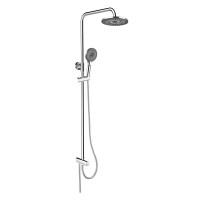 Mereo, Sprchový set s tyčí, černá hlavová sprcha a třípolohová ruční sprcha CB95001SB1