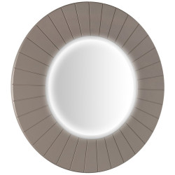 LUMIRO STRIP kulaté zrcadlo s LED osvětlením v rámu ø 90cm, agila
