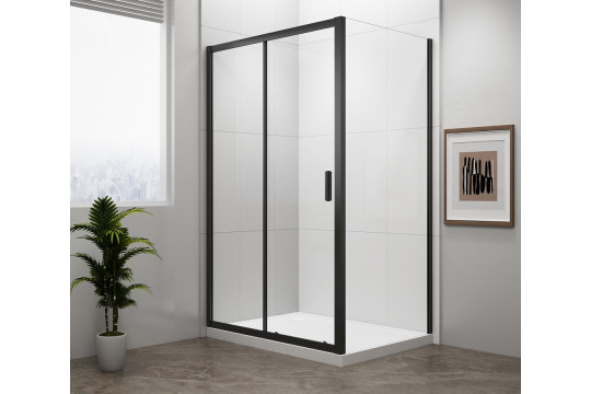 EASY BLACK obdélníkový sprchový kout 1400x700mm, čiré sklo L/P varianta