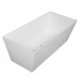 KVADRIE vana 1590x650x550mm, litý mramor, objem 360l, bílá lesk