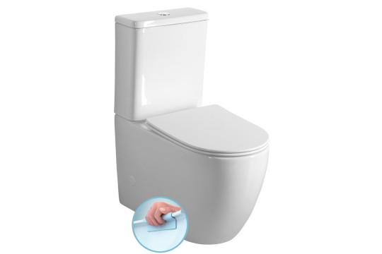 INFINITY WC kombi, Rimless, spodní/zadní odpad, bílá