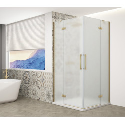 TRINITY GOLD MATT čtvercový sprchový kout 1200x1200mm, rohový vstup, matné sklo