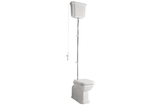 WALDORF WC mísa s nádržkou, spodní/zadní odpad, bílá-chrom