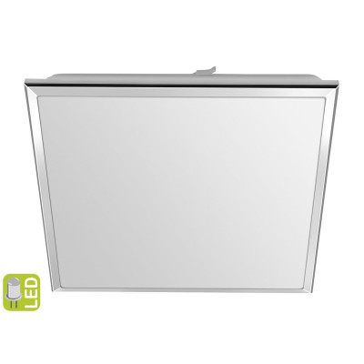 SILVER stropní LED svítidlo 28x28cm, 10W, 230V, studená bílá, chrom