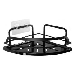 KIM rohová polička do sprchy, 205x83x205mm, černá