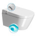 WCLEAN závěsné WC Swirlflush s integrovaným elektronickým bidetem, bílá Extraglaze