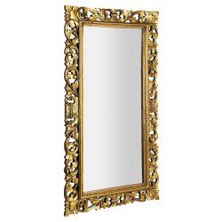 SCULE zrcadlo v rámu, 80x150cm, zlatá