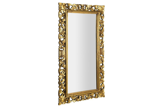 SCULE zrcadlo v rámu, 80x150cm, zlatá