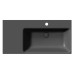 NUBES keramické umyvadlo 100x50cm, s odkládací plochou vlevo, černá mat