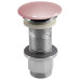 Umyvadlová výpust 5/4“, click-clack, betonová zátka, 10-80mm, růžová pololesk