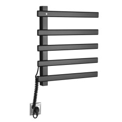 ELCOR elektrický sušák ručníků 480x520x50mm, 85W, černá mat