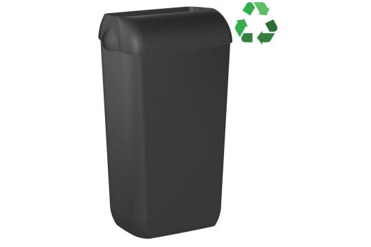 ECOLORED odpadkový koš nástěnný s víkem 23l, ABS, Soft Touch, černá mat