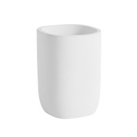 YLENIA sklenka na postavení, bílá